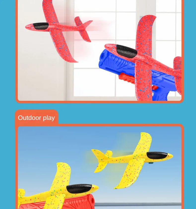 Foam aircraft launcher epp foam aircraft glider player catapult children catapult weapons aircraft shooting game toys