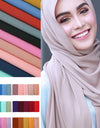 Muslim Chiffon Hijab Women Bubble Chiffon Scarf For Women Ladies Veil Muslim Islam Solid Color Malaysia Wrap Scarves