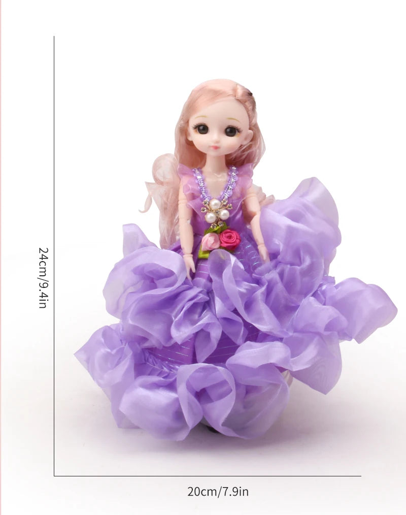 Electric Universal Walking Doll With Music And Dance, Wedding Dress Princess With LED Lights And Pleasant Music, Play House Toy,