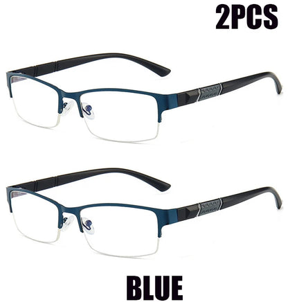 Half-frame Reading Glasses High Quality Business Glasses Presbyopia Eyeglasses 1.0 2.0 3.0