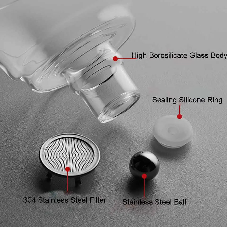 Heat-resistant Glass Tea Set Turkish Drip Pot Diversion Rotating Cover Bowl Semi-automatic Teapot Lazy Kung Fu Tea Set