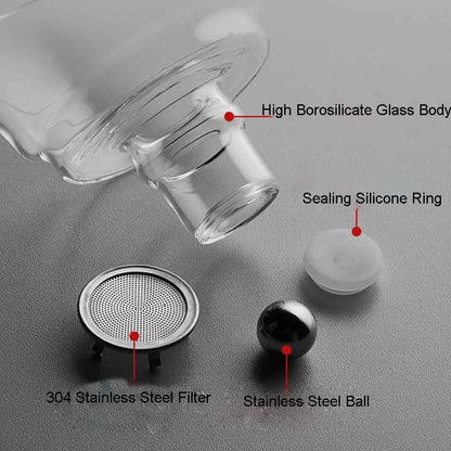 Heat-resistant Glass Tea Set Turkish Drip Pot Diversion Rotating Cover Bowl Semi-automatic Teapot Lazy Kung Fu Tea Set