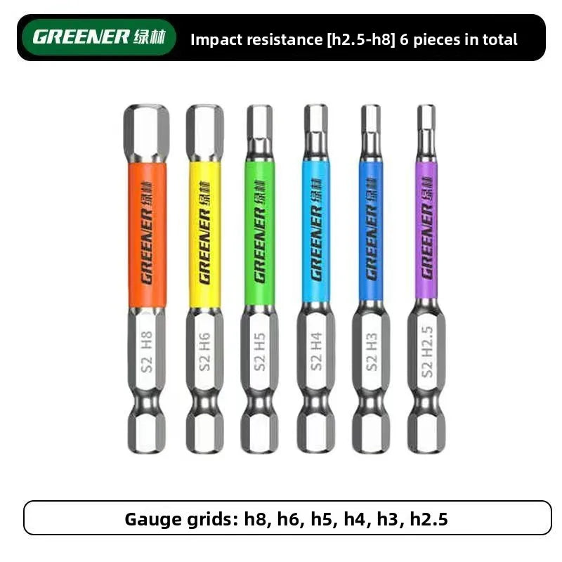 Hexagon socket Bit set Impact Drill Bits, Hex Head Tungsten Steel Screwdriver Bits Suit 1/4 Inch Hexagonal Shank