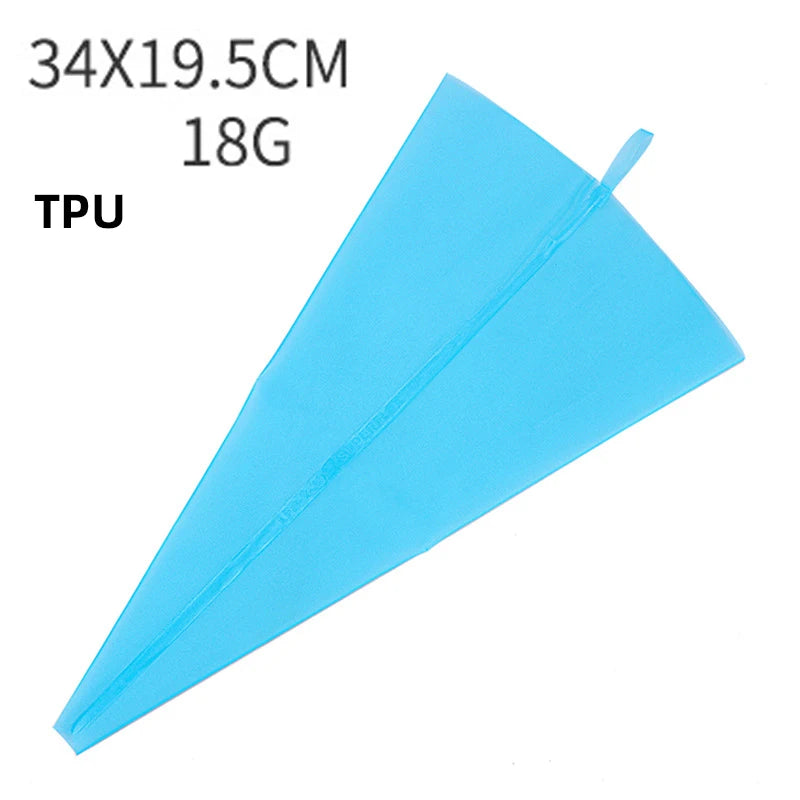 5 Sizes Silicone Icing Piping Cream Pastry Bag Reusable DIY Confectionery Bag Kitchen Accessories Cake Decorating Baking Tools