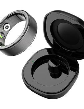 R03 Smart Ring Charging Case Men Women, Battery Life 39 Days, Health Monitor, IP68 & 5ATM Waterproof, Multi-sport Mode