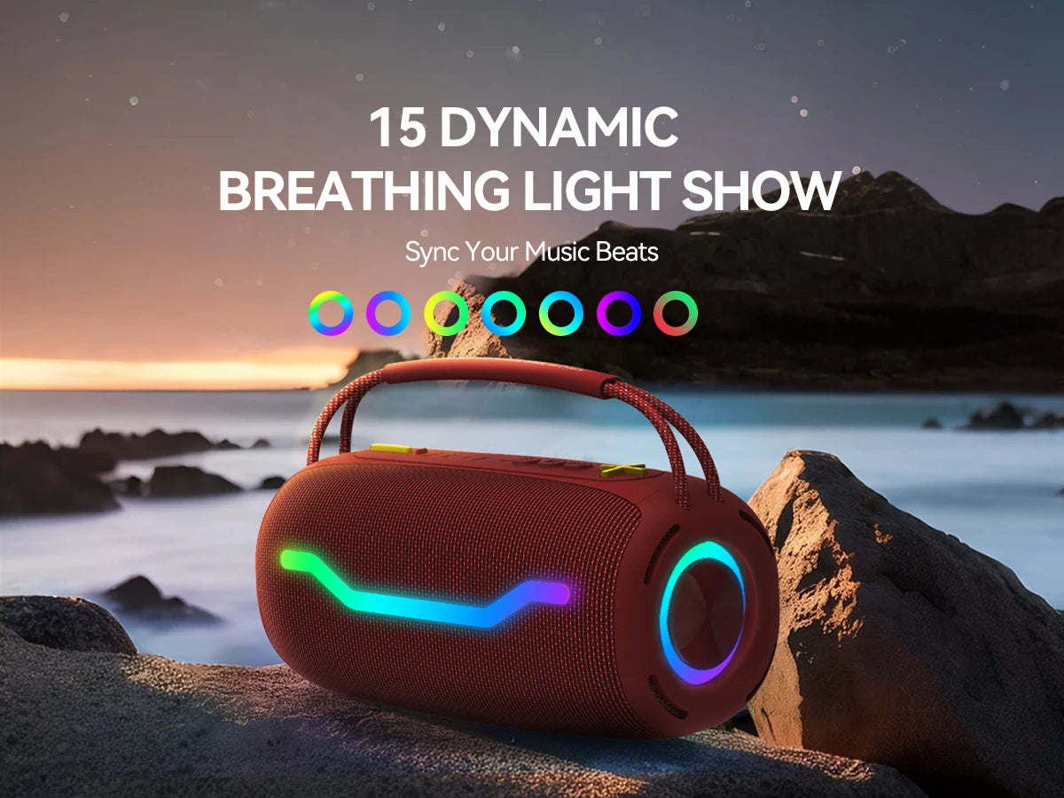 Puremic Portable Bluetooth Speaker with HD Sound, IPX6 Waterproof, Up to 18H Playtime, Karaoke Machine for Home/Party/Outdoor