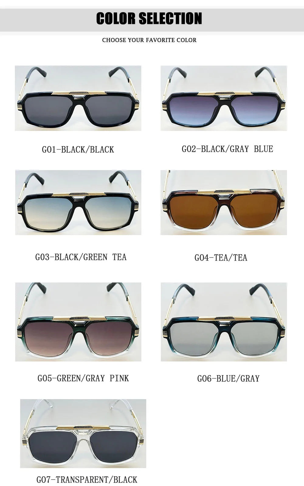 Vintage Square Alloy Frame Sunglasses With UV400 Protection