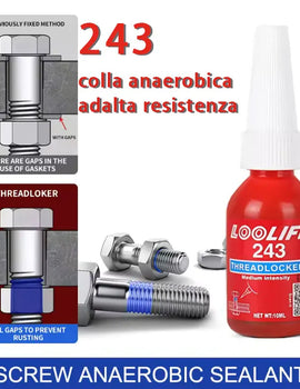 243 15ml, fast drying strong thread locking adhesive, high temperature anaerobic adhesive, suitable for automotive, machinery, steel frame locking, factory direct sales