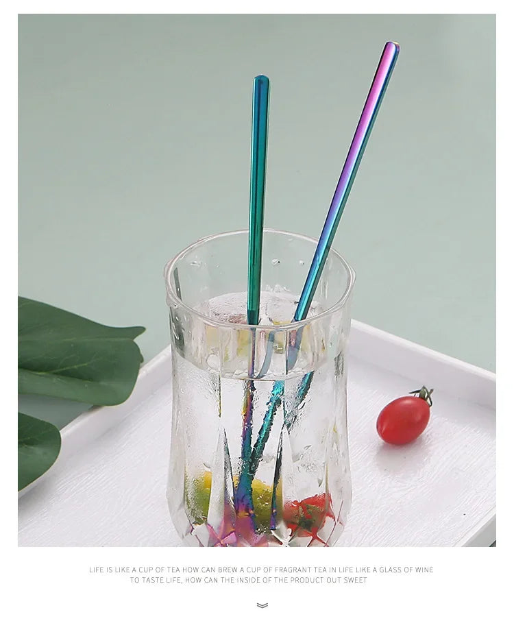 Long Handle Stirring Spoon Stainless Steel Food Grade Coffee Utensil Waterdrop Shape Ice Spoon Honey Cocktail Mixing Bar Tool