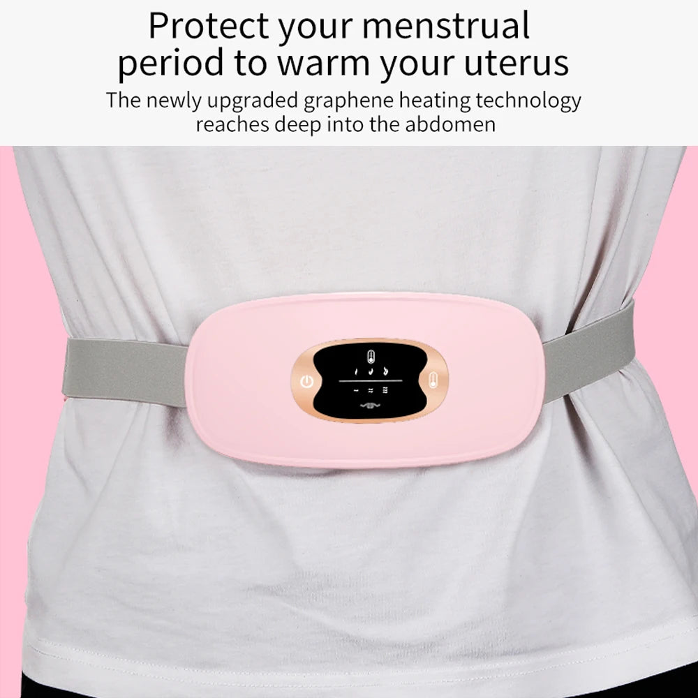 Warm Uterine Belt Girls and Ladies' Three-speed Hot Compress Massager Abdomen Waist Relieve Menstrual Pain USB Charging