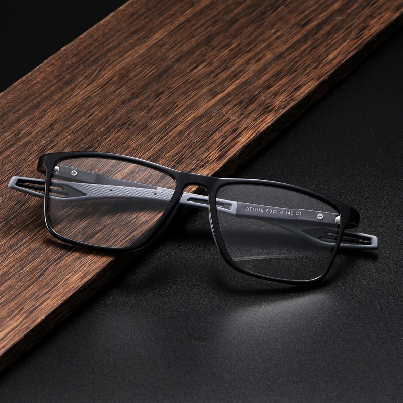 Square Reading Eyeglasses Frame Men's Prescription Glasses Blue Light Blocking