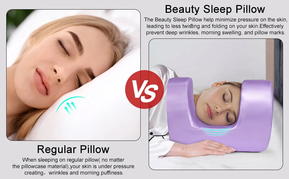 Face Pillow Memory Foam Face Relaxed Beauty Sleep Wrinkle Prevention Anti Aging Anti Wrinkle Beauty Bed Pillow
