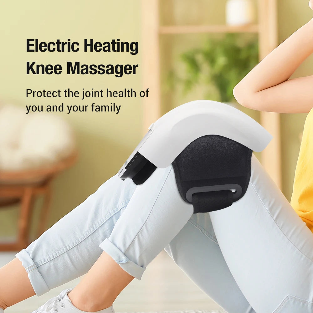 Heated Knee Massager Electric Heating Knee Protector Vibration Vibrating Hot Compress Joint Massager USB Charging