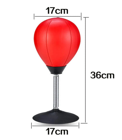 Stress Buster Desktop Punching Bag With Suctions PU Inflatable Stress Relief Boxing Ball Muay Tai MMA Exercise Sports Equipment