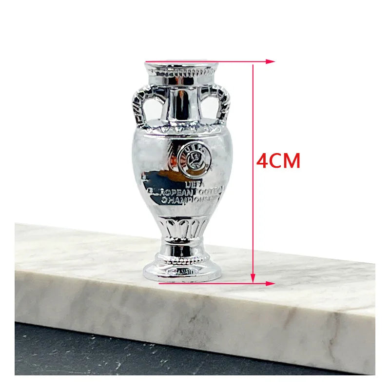 Football Trophy Metal Keychain Soccer Fan Collectible Pendant Gift