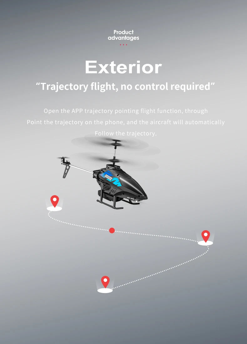 4DRC M6 Remote Control RC Helicopter with 4K Camer Altitude Hold Drone 2.4GHZ 4CH Aircraft for Adults Birthday Gifts Toys