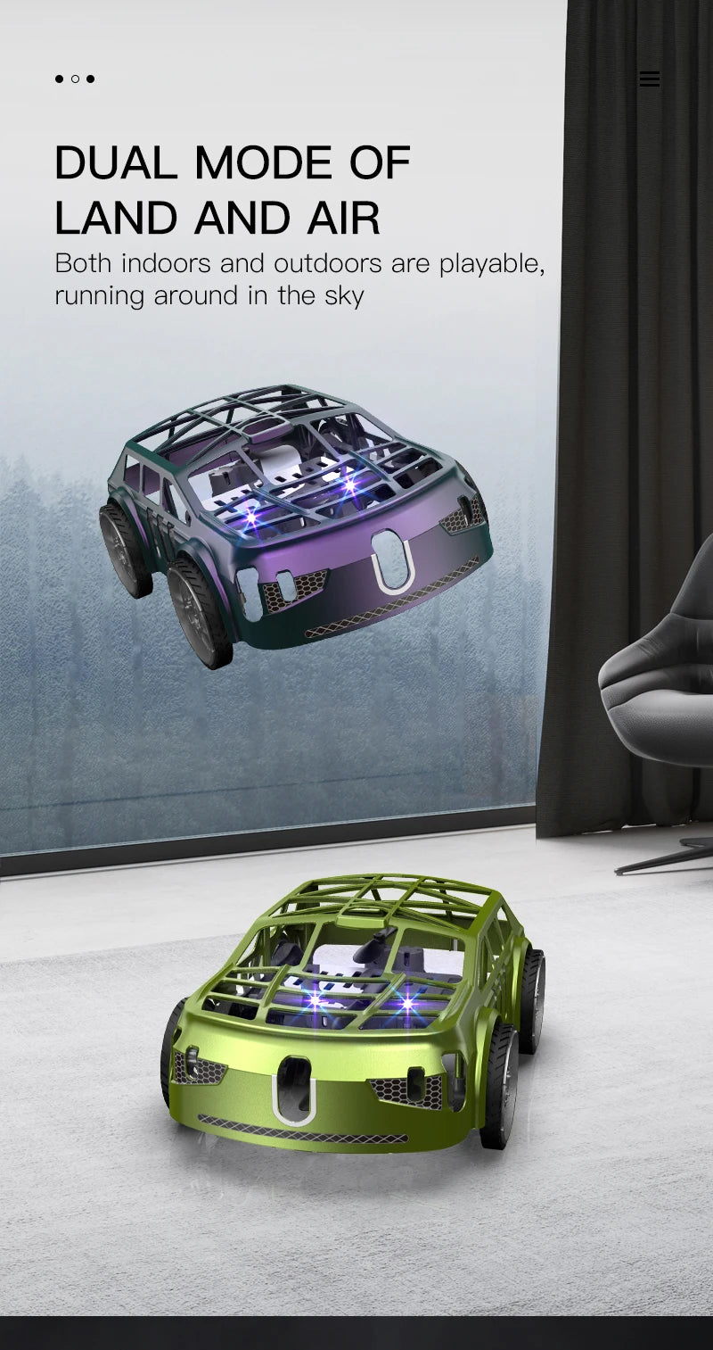 PRO RC Car 2-In-1 Air-Ground Flying 2.4GHz RC Quadcopter Headless Mode With Electric Aerial Vehicle Mini Dron Toys