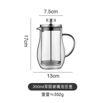 Bodum Design Double Wall Glass Coffee Pot Filter French Presses Kettle Heat-resisting Tea Bottle Follicular Household Flask