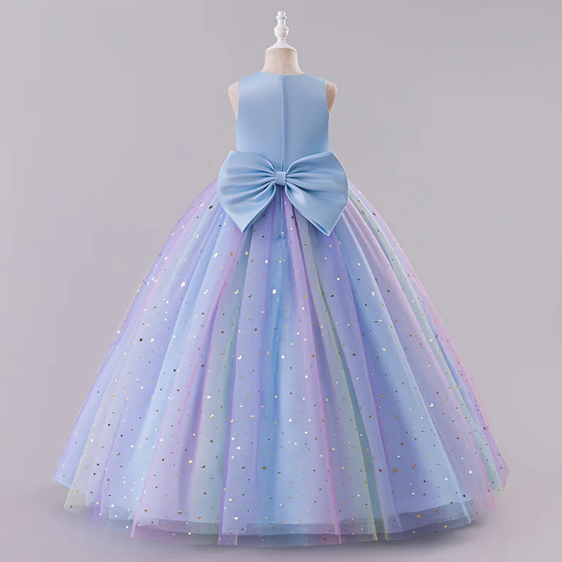 Princess Dress for Girls - Elegant Fluffy Tulle Ball Gown Birthday Party Dress School Performance Costume