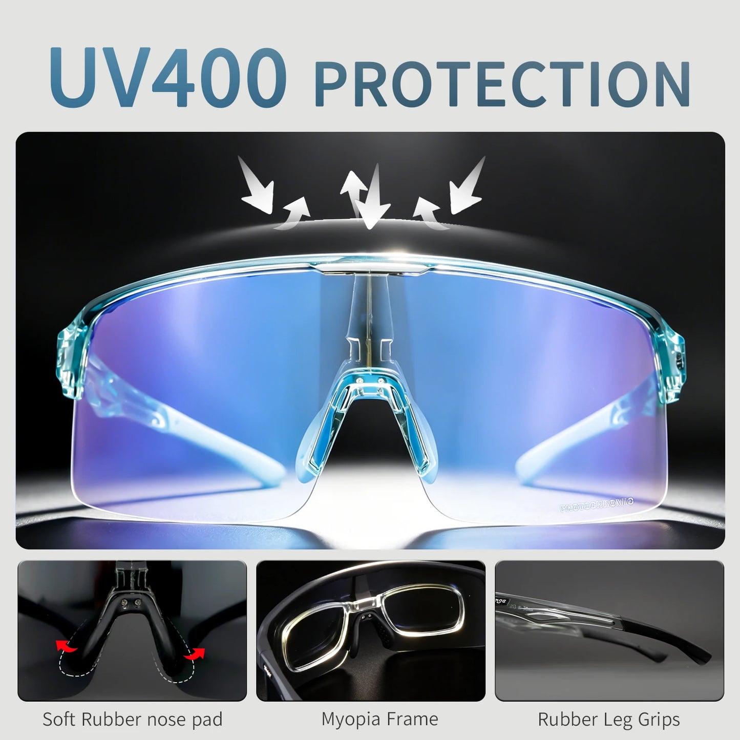 Photochromic UV400 MTB Cycling Sunglasses