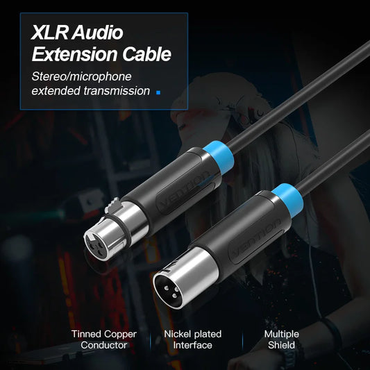 XLR Cable Karaoke Microphone Sound Cannon Cable Plug XLR Extension Mikrofon Cable for Audio Mixer Amplifiers XLR Cord