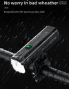 Bike Front Light 1500LM 5000mAH Battery Bicycle Light Aluminum Smart Sense LED Lamp Flashlight Cycling Headlight
