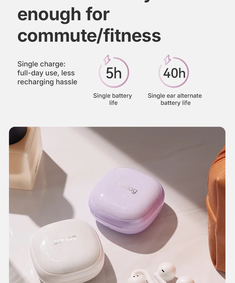 F60 Open Ear 360° Panoramic Sound Headphones Deep Bass Earphones Hi-Pure Original High Lossless Quality Sound Headset