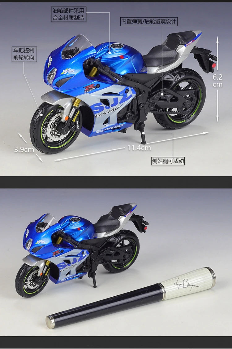 1 18 Scale Suzuki GSX R1000R Diecast Motorcycle Model
