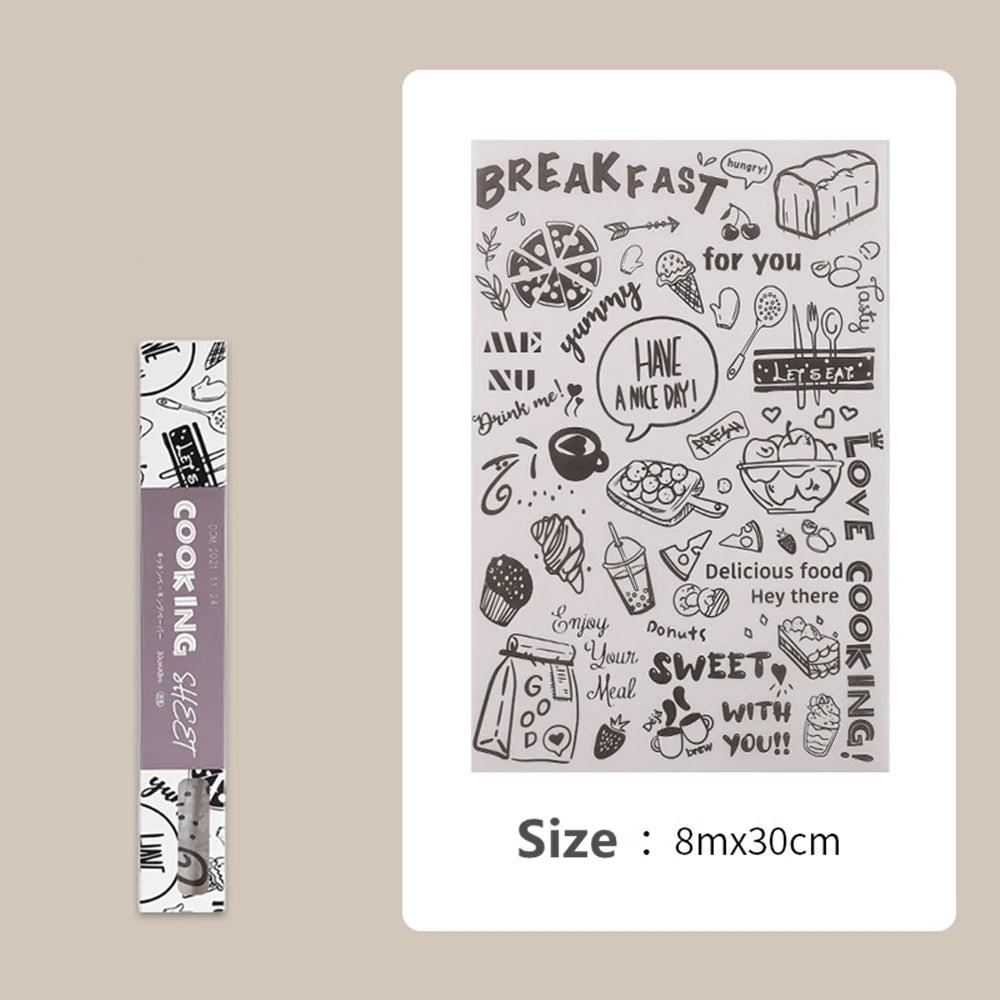 8M Oil-absorbing Paper Newspaper Paper Air fryer Baking Paper Oven Resistant Bake Oilcloth Pad Cooking Paper Mat