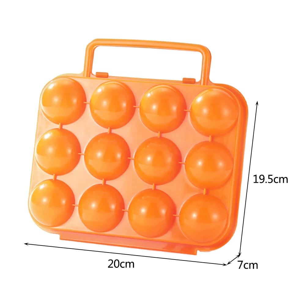 6-Grid Portable Egg Storage Box – Shockproof & Drop-Resistant Refrigerator Egg Organizer Case