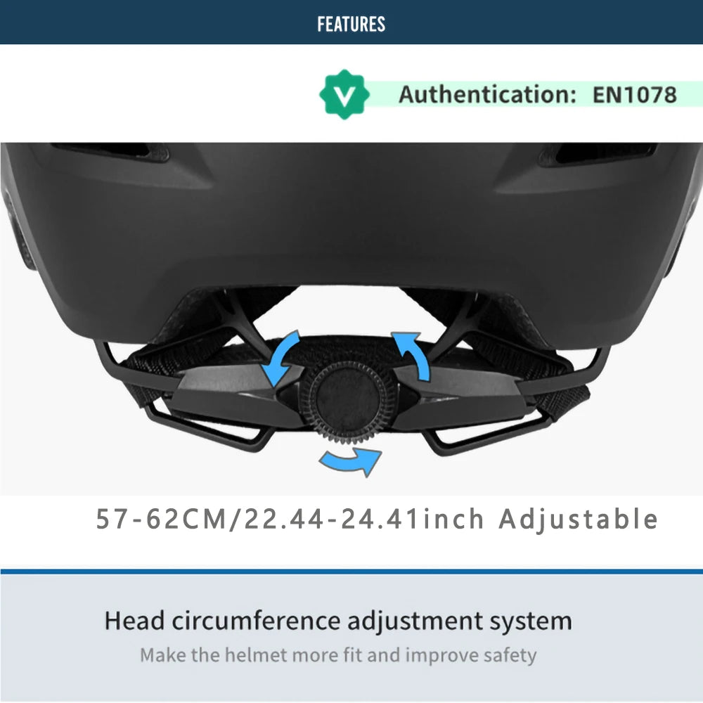 USB Rechargeable LED Cycling Helmet For Road Mountain Bike