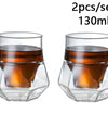 120/250/335ml Double-layer Glass Cup Hanging Ear Espresso Coffee Cup Anti-scalding Milk Brandy Wine Teacup Clear Mug Set