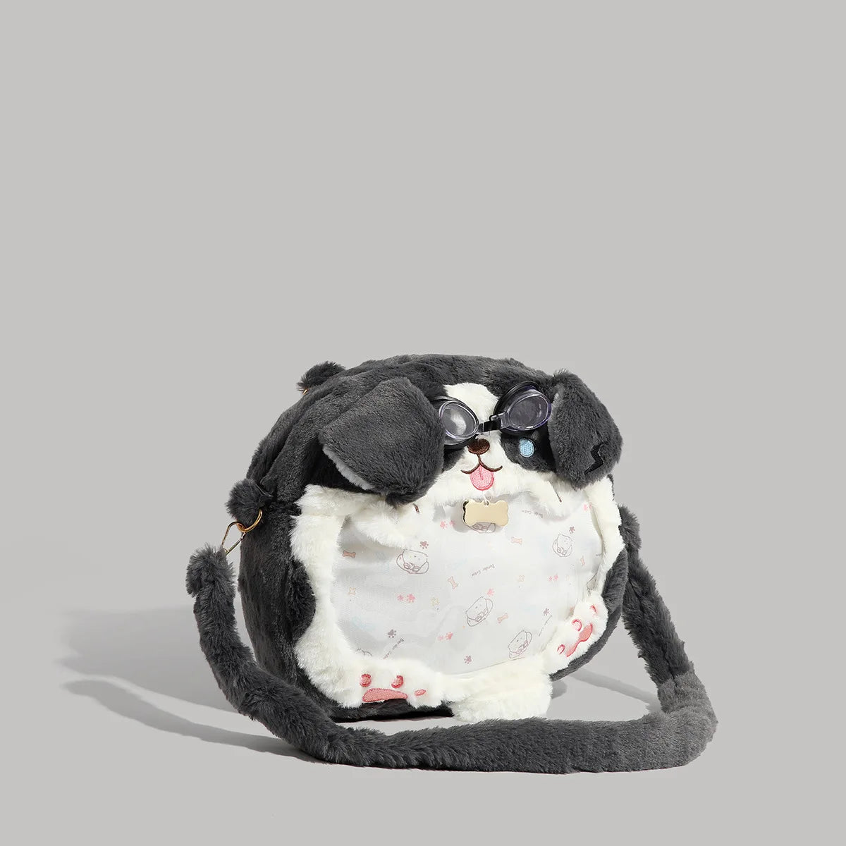 Cute Plush Dog Velvet Backpack Large Capacity Bag