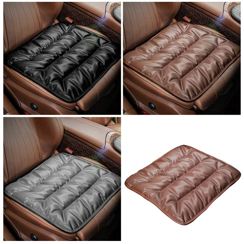 Nappa Leather Breathable Car Seat Cushion Soft Universal Anti Slip Auto Seat Protector Pads Car Seat Covers Interior Accessoires