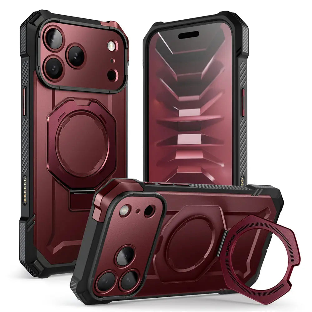 Rugged Magnetic Phone Case with Adjustable Kickstand for iPhone 17 Pro Max and iPhone 18 Pro Max