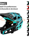 Full Face Mountain Bike Helmet Adult Racing Downhill MTB Helmet for Men/Women Adult Mountain Bike Helmet with Visor Over 31 Vent