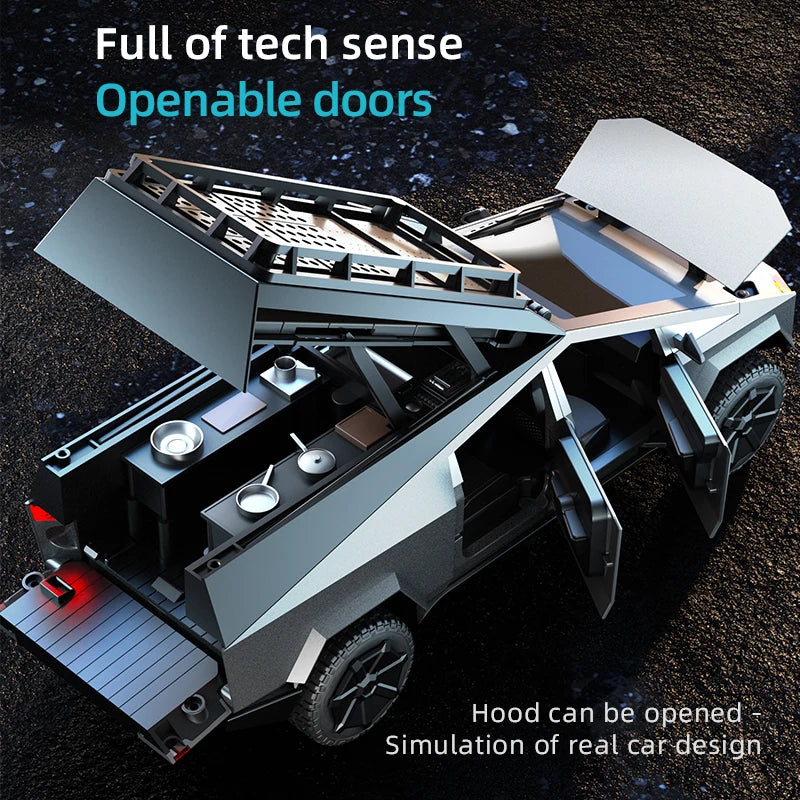 RC Car Alloy Cyber truck Car model Simulation Off-road Vehicle  Camping Equipment Pickup Truck s Toys Boy Gifts