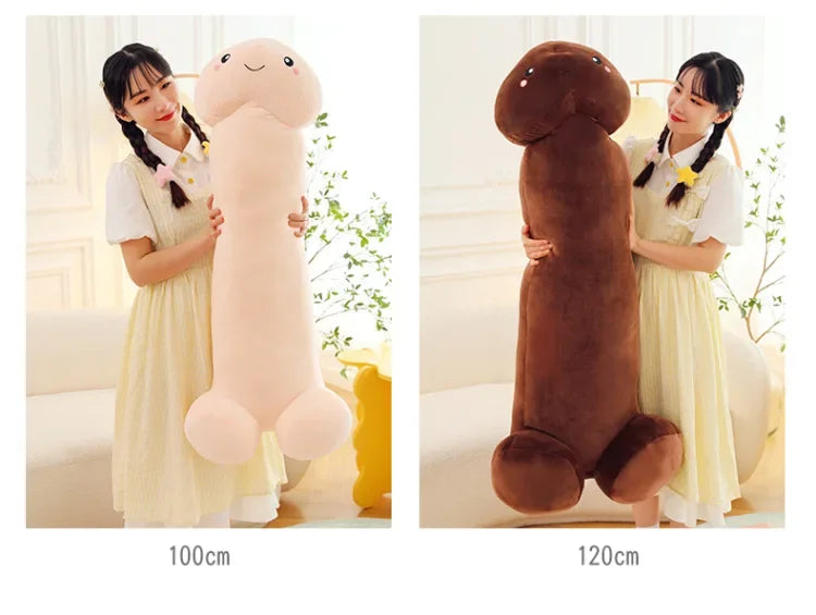 105cm Big Size Trick Penis Plush Kawaii Soft Simulation Dick Plushie Real-life Penis Pillow Sexy Hugging Pillow Girlfriend Gifts