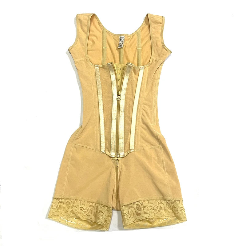 Body Shaper Women Colombian Fajas Shapewear Bodysuit 9-bone High Compression Girdles Double Tummy Control Full Body Open Crotch