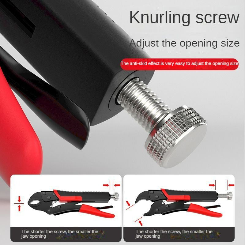 Multifunctional Pliers Adjustable Plate Hand Clamp Locking Pliers Universal Manual Pressure Industrial-grade Round Nose Pliers