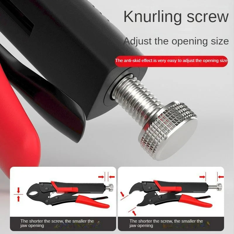 Multifunctional Pliers Adjustable Plate Hand Clamp Locking Pliers Universal Manual Pressure Industrial-grade Round Nose Pliers