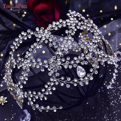 Fashion Rhinestone Woman Headband Forehead Chain Shiny Crystal Bridal Headdress Jewelry