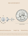 2ct D VVS1 Moissanite Faceted Stud Earrings For Women 925 Sterling Silver Classical Round 6.5MM Round