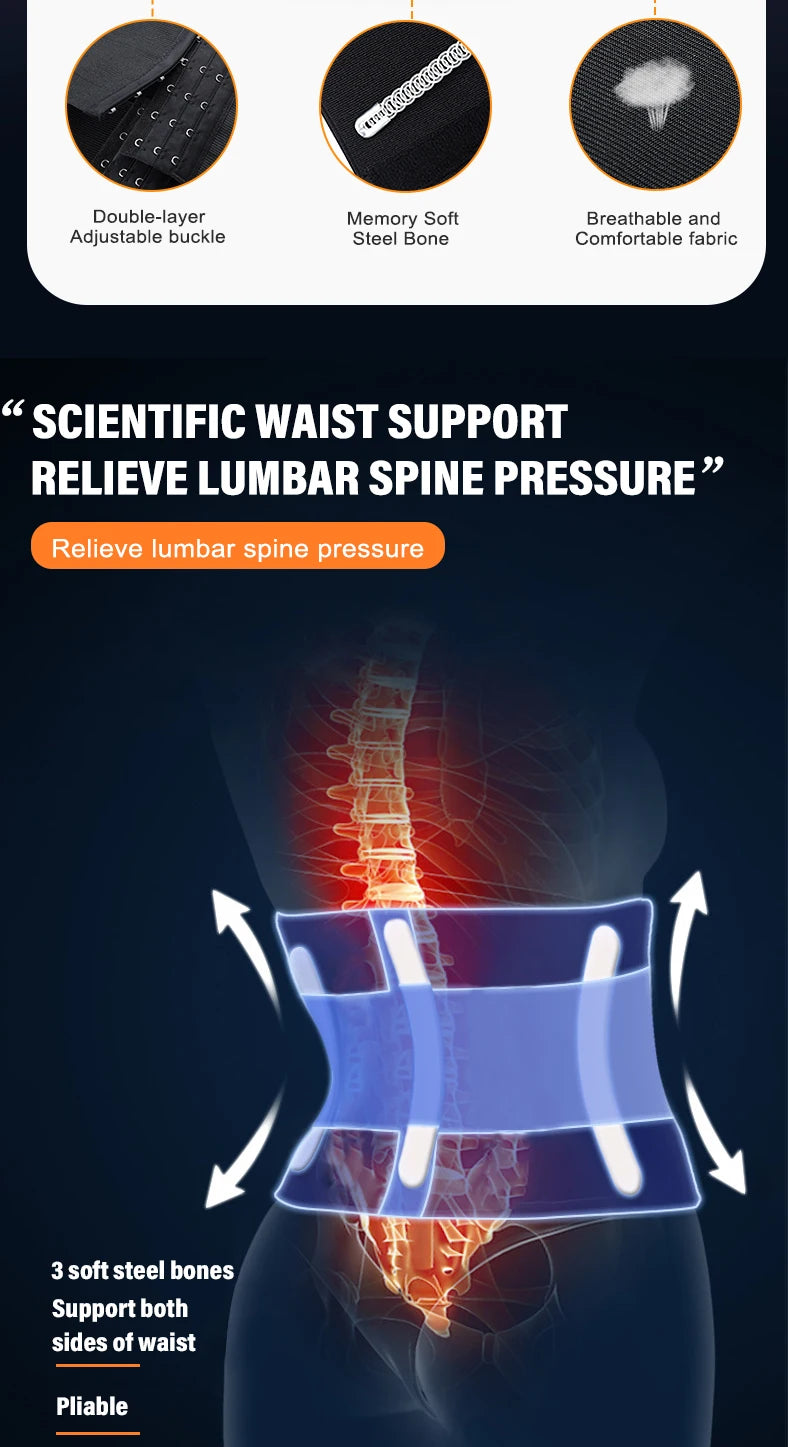 Women's Waist Trainer Corset – Tummy Wrap Shapewear Belt for Slimming & Postpartum Support