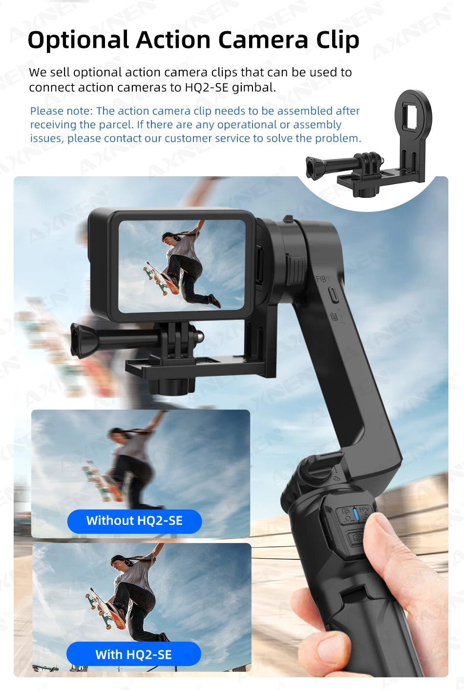 HQ2 SERIES Mobile Phone Stabilizer Handheld Gimbal for Smartphone Gopro Action Camera Extension Rod Selfie Stick Tripod