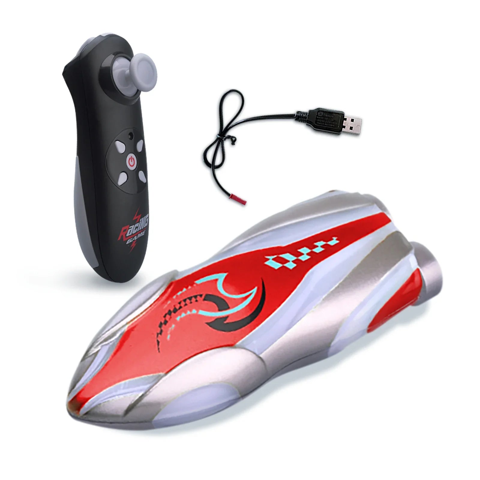 Mini Rc Boat Stunt 360 Degree Radio Remote Controlled High Speed Ship with Led Light Palm Boat Summer Water Toy Pool Toys Gifts