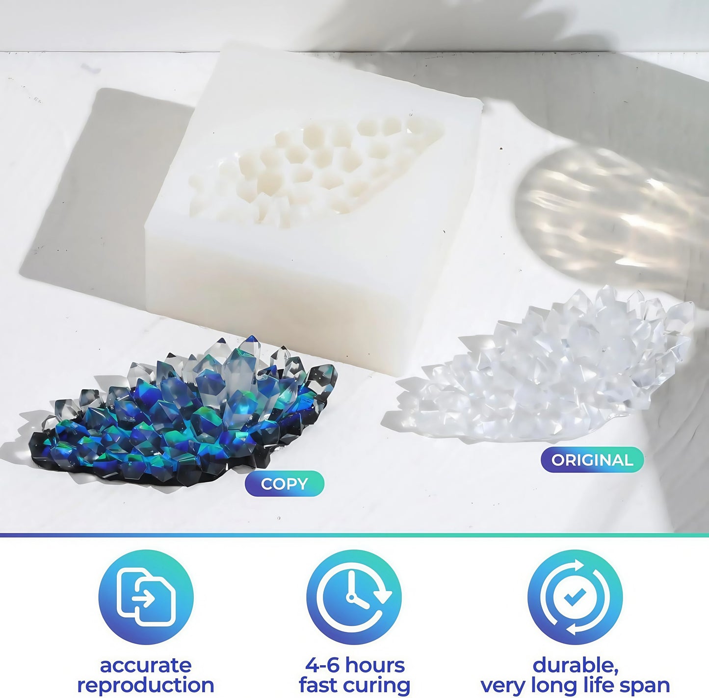 Platinum Translucent Silicone Mold Making Kit – Liquid Silicone Rubber for Resin Casting Molds