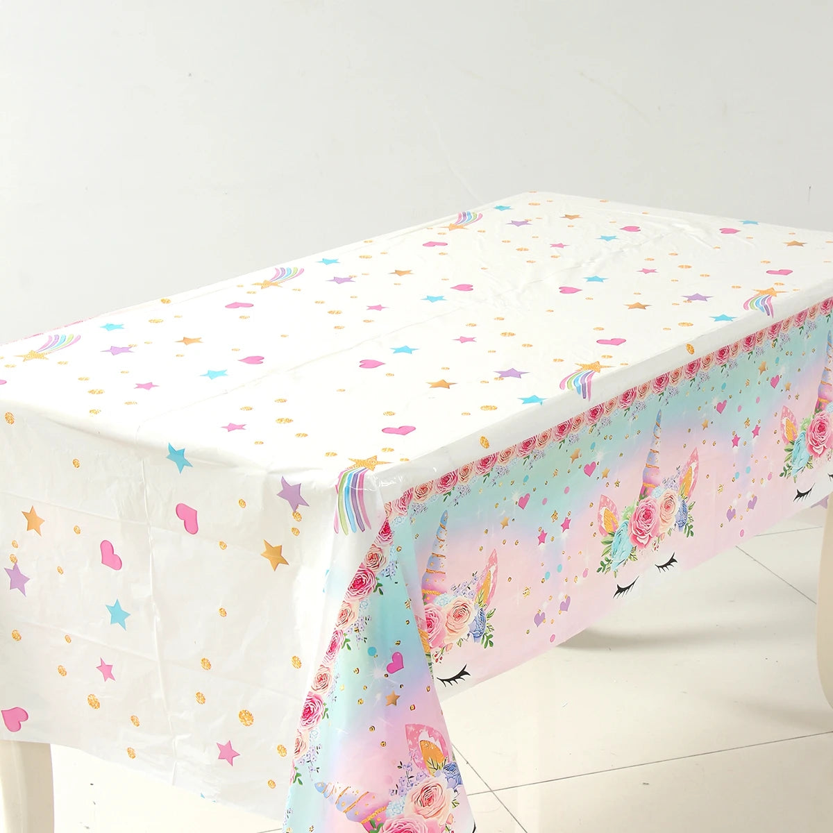 Unicorn Party Disposable Tablecloth Unicorn Birthday Party Decoration Girl Disposable Tableware Tablecloth Girls Baby Shower