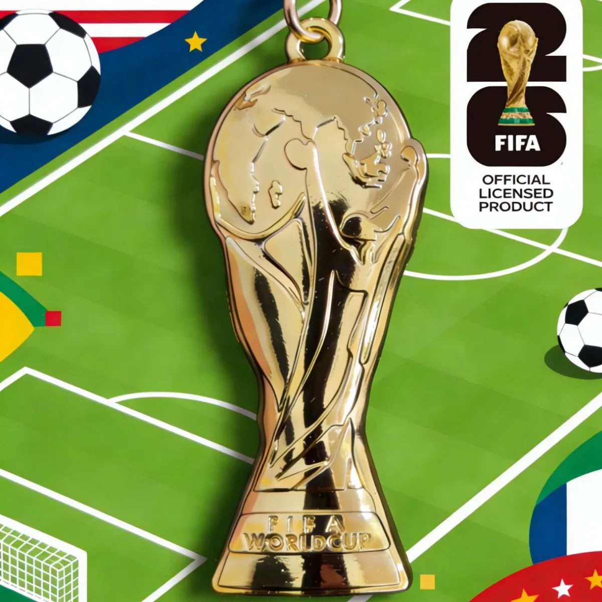 2026 World Cup Football Fan Metal Keychain Soccer Sports Souvenir