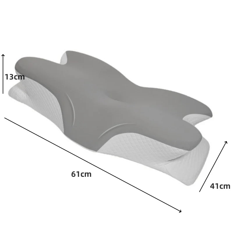 Large Ergonomic Cervical Pillow Memory Foam Sleeping Pillow Butterfly Shape Orthopedic Pillow Improve Sleep Quality
